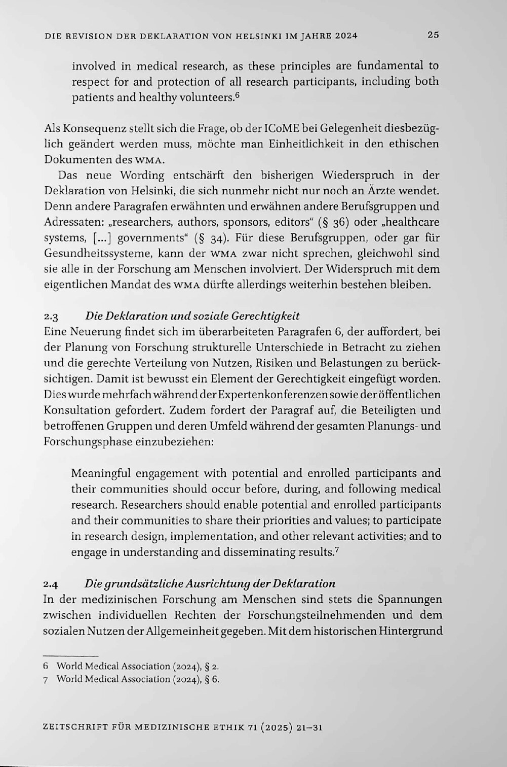 Vorschauseite 5: Die Revision der Deklaration von Helsinki im Jahre 2024