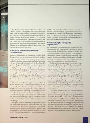 Vorschauseite 2: Digitale Transformation, Efffizienz und KI-Innovation im Krankenhaus der Zukunft