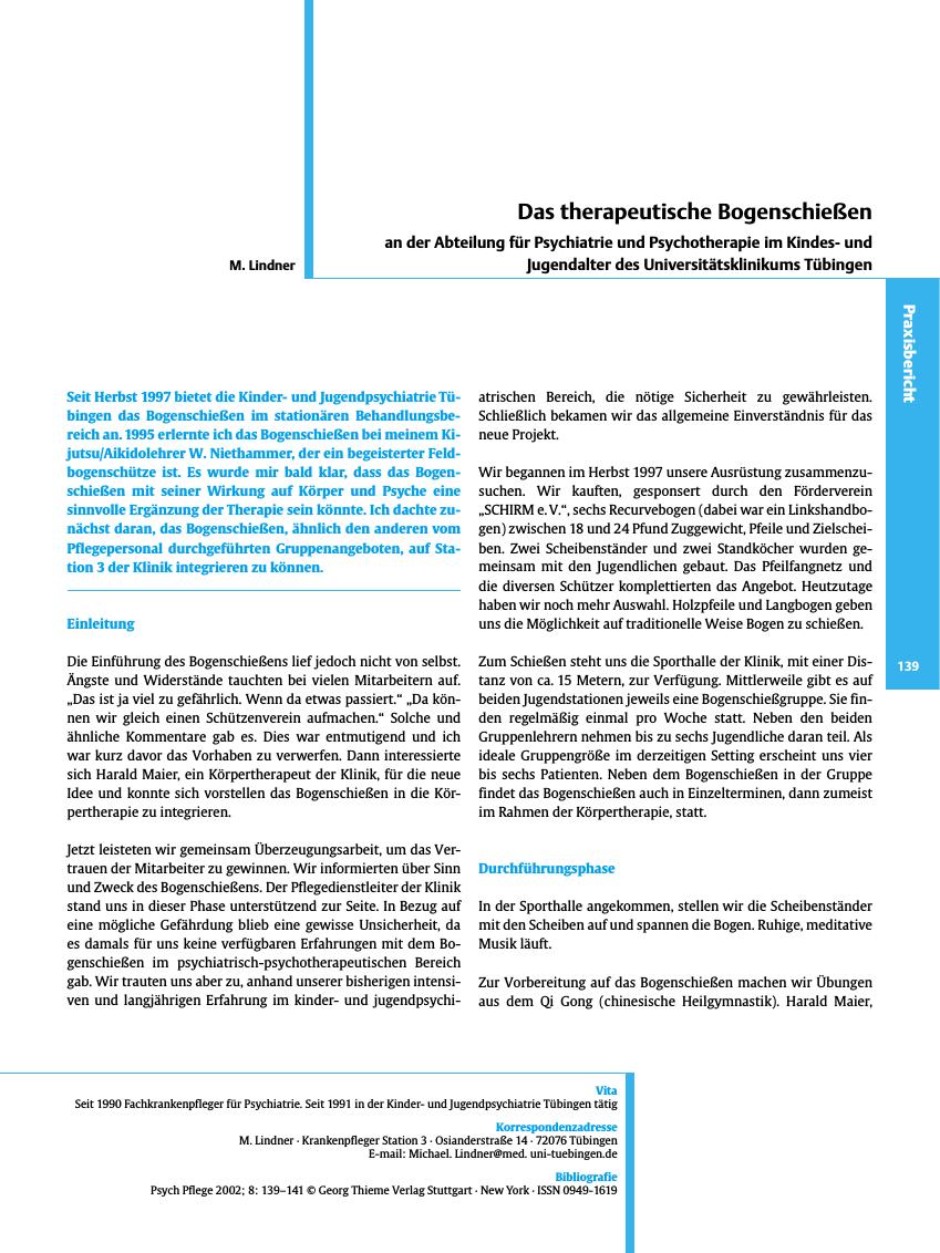 Vorschauseite 1: Das therapeutische Bogenschießen