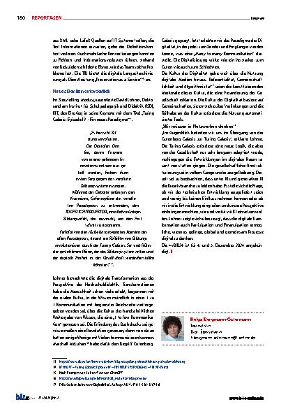 Vorschauseite 4: Auf dem Weg in die Turing-Galaxis: Bericht über die Online-Bibliothekskonferenz vBIB23 am 6. und 7. Dezember 2023