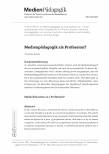 Vorschauseite 1: Medienpädagogik als Profession?