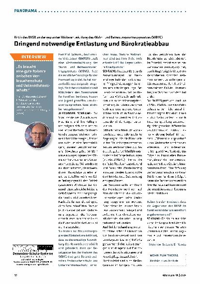 Vorschauseite 1: Dringend notwendige Entlastung und Bürokratieabbau