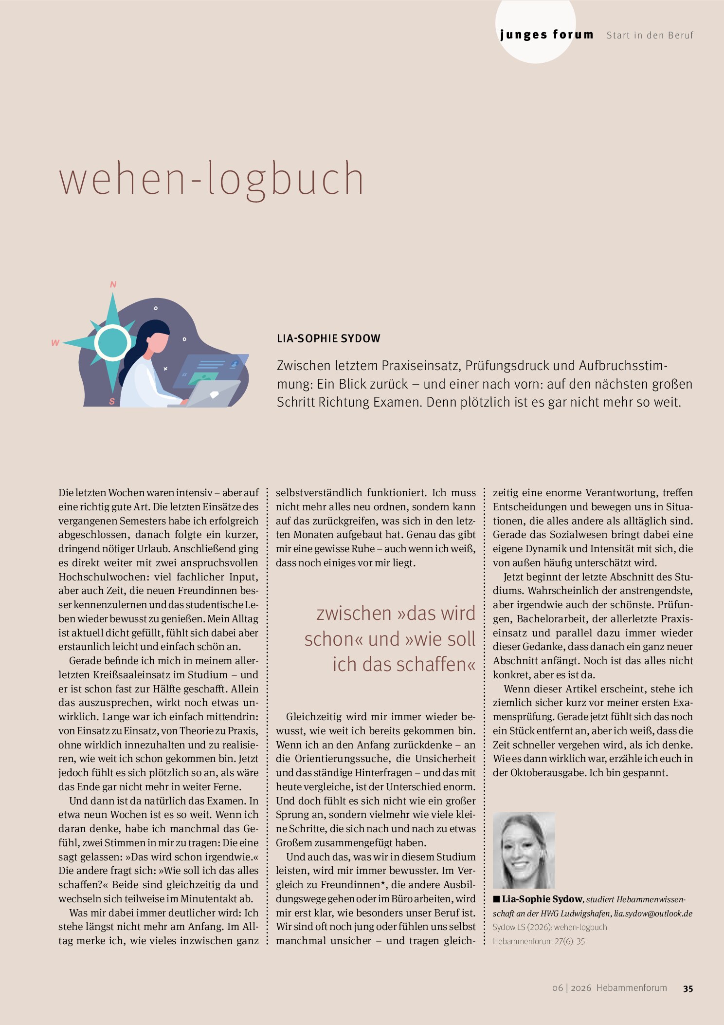Vorschauseite 1: Wehen-Logbuch