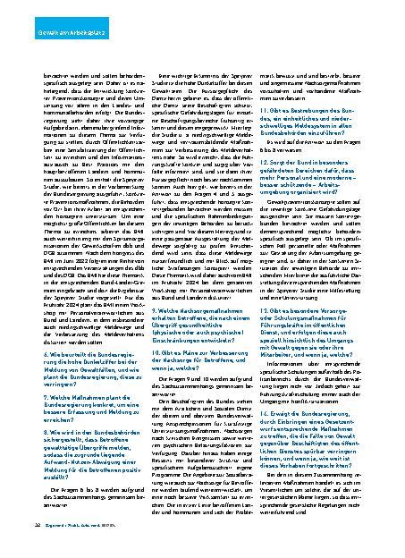 Vorschauseite 3: Maßnahmen zur Bekämpfung der Gewalt gegen Beschäftigte des öffentlichen Dienstes