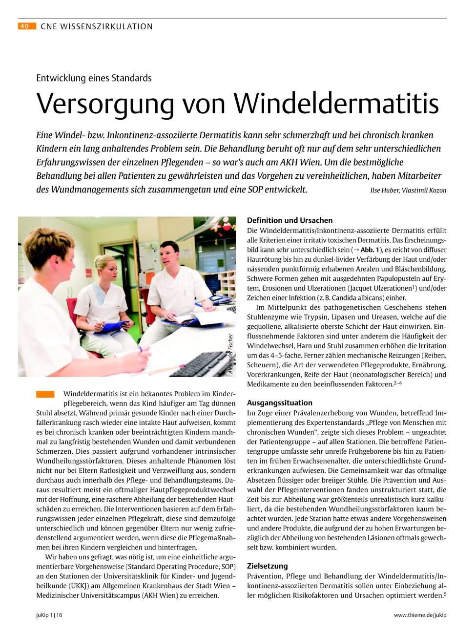Vorschauseite 1: Versorgung von Windeldermatitis