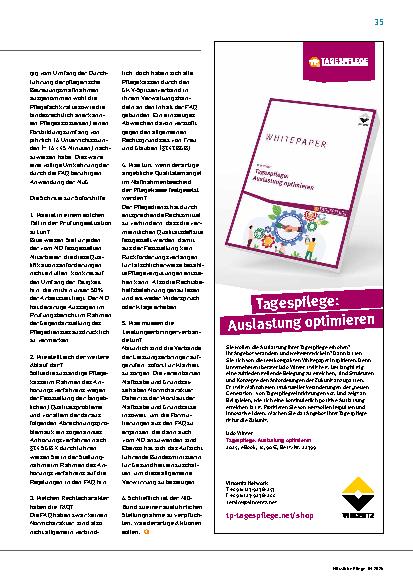 Vorschauseite 2: Will der Medizinische Dienst die FAQ-Liste zu den MuG ambulant nicht berücksichtigen?