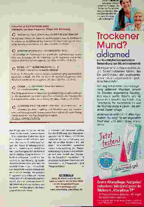 Vorschauseite 2: Die Zukunft AKTIV GESTALTEN Beim