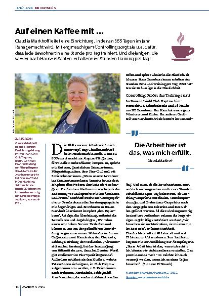 Vorschauseite 1: Auf einen Kaffee mit. .. Claudia Markhoff