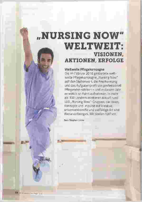 Vorschauseite 1: NURSING NOW WELTWEIT: VISIONEN, AKTIONEN, ERFOLGE