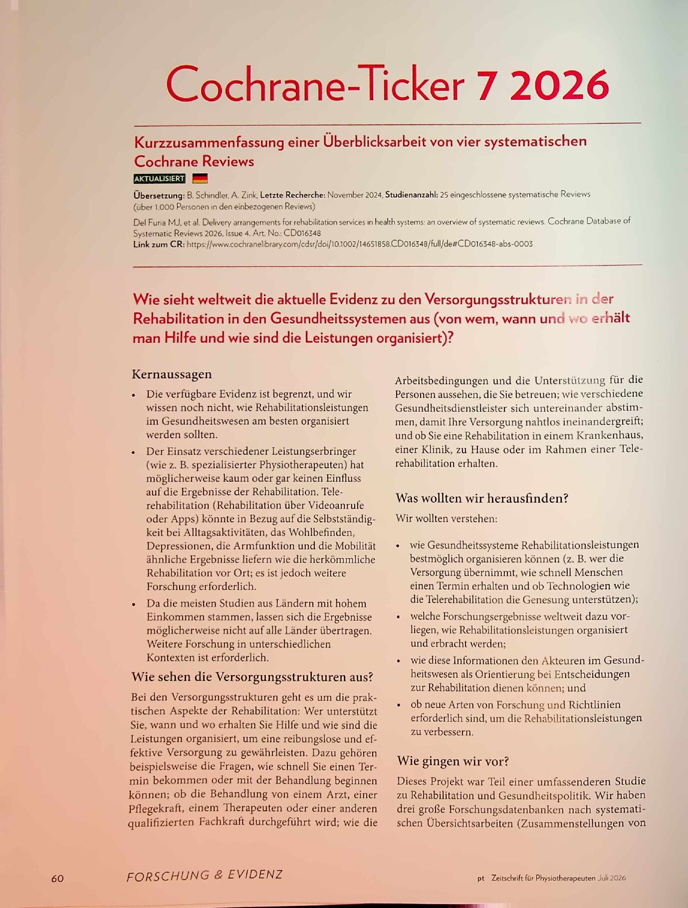 Vorschauseite 1: Cochrane-Ticker 7 2026