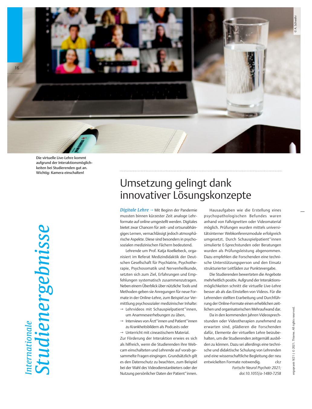 Vorschauseite 1: Internationale Studienergebnisse