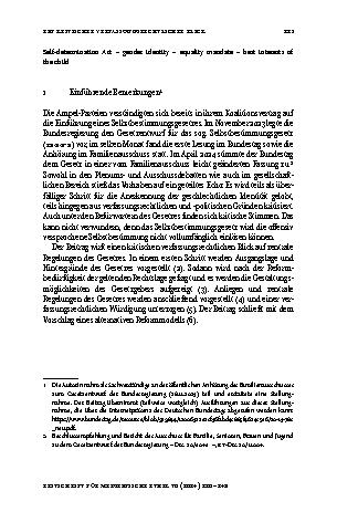 Vorschauseite 2: Ein kritischer verfassungsrechtlicher Blick auf das Selbstbestimmungsgesetz