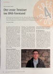 Vorschauseite 1: Der erste Tessiner im SNS-Vorstand
