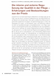 Vorschauseite 1: Die interne und externe Regulierung der Qualität in der Pflege - Erfahrungen und Beobachtungen aus der Praxis