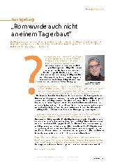 Vorschauseite 1: "Rom wurde auch nicht an einem Tag erbaut."