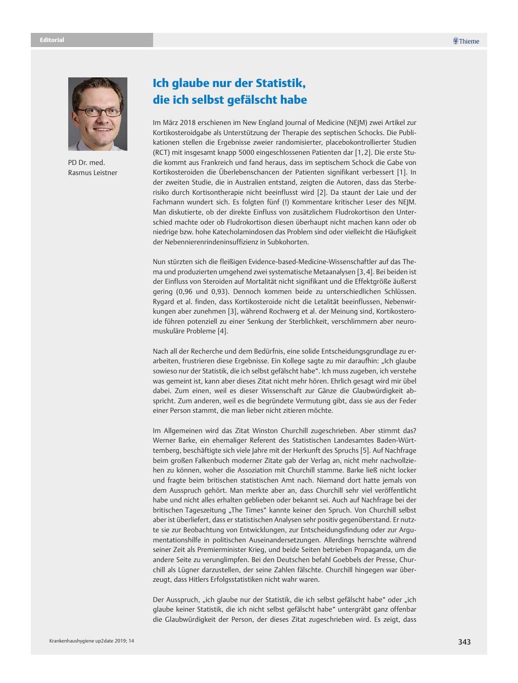 Vorschauseite 1: Ich glaube nur der Statistik, die ich selbst gefälscht habe