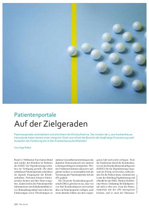 Vorschauseite 1: Patientenportale Auf der Zielgeraden