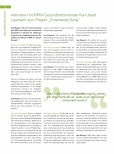 Vorschauseite 1: Interview mit NRW-Gesundheitsminister Karl-Josef Laumann zum Projekt „Externenprüfung“