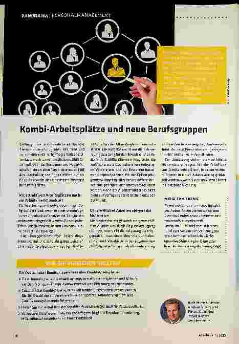 Vorschauseite 1: Kombi-Arbeitsplätze und neue Berufsgruppen