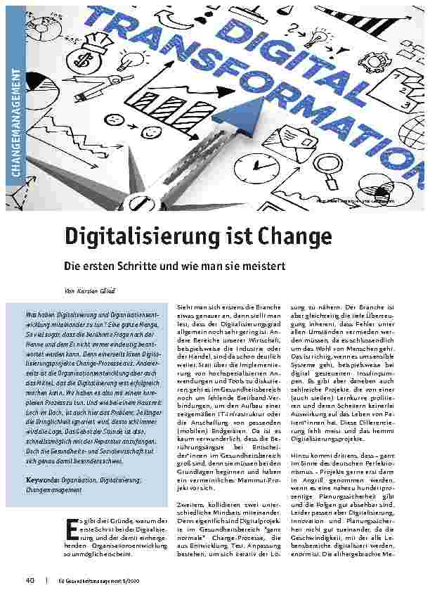 Vorschauseite 1: Digitalisierung ist Change: Die ersten Schritte und wie man sie meistert