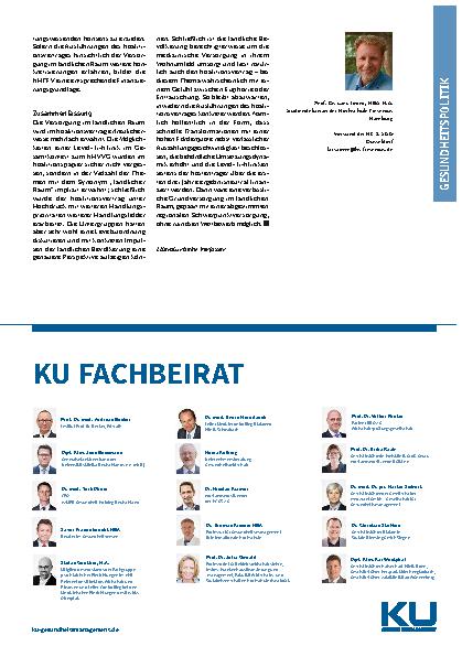 Vorschauseite 3: Ein Koalitionsvertragscheck Die zukünftige Krankenhausversorgung im ländlichen Raum in Deutschland