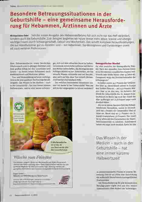 Vorschauseite 1: Besondere Betreuungssituationen in der Geburtshilfe - eine gemeinsame Herausforderung für Hebammen, Ärztinnen und Ärzte