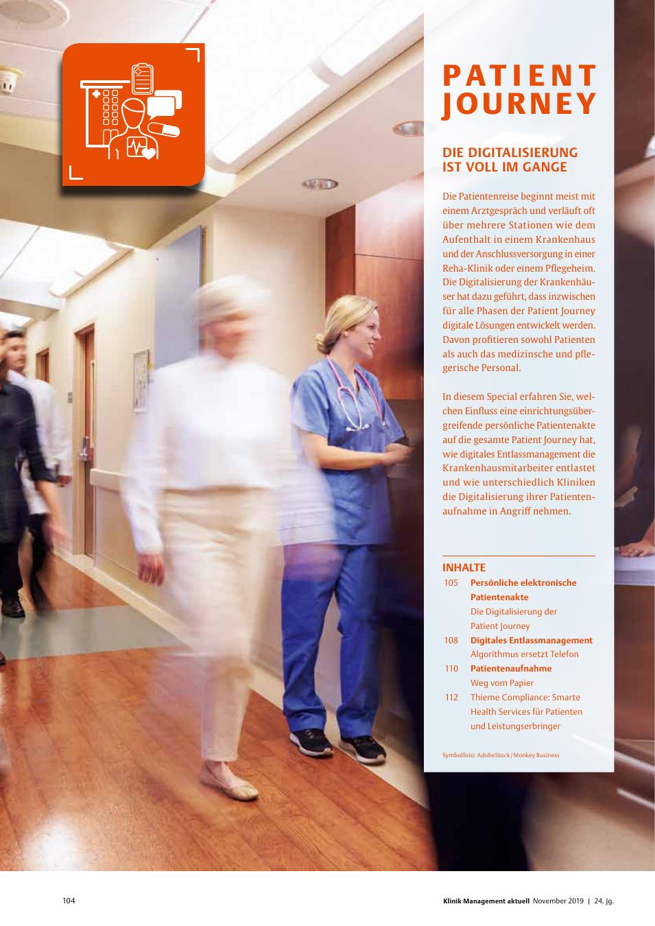 Vorschauseite 1: Patient Journey: Die Digitalisierung ist Voll im Gange