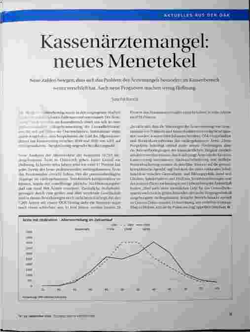 Vorschauseite 1: Kassenärztemangel: neues Menetekel