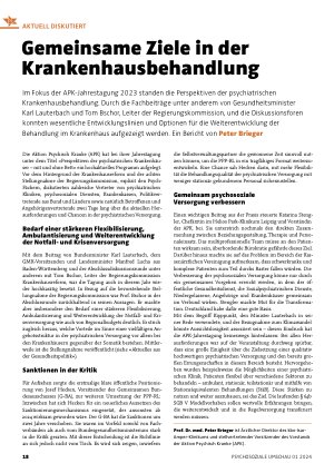 Vorschauseite 1: Gemeinsame Ziele in der Krankenhausbehandlung