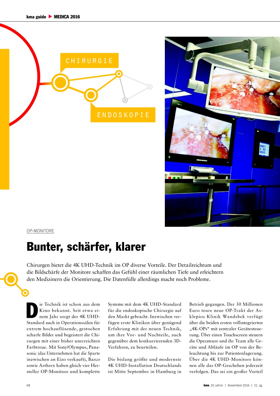 Vorschauseite 1: OP-Monitore: Bunter, schärfer, klarer