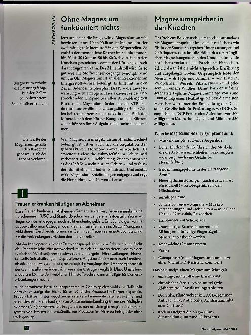 Vorschauseite 3: Gehirn-Booster Magnesium kann Demenz vorbeugen