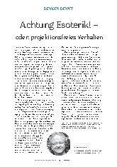 Vorschauseite 1: Achtung Esoterik! – oder: projektfreies Verhalten
