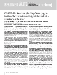 Vorschauseite 1: COVID-19: Warum die Impfkampagne in Großbritannien erfolgreich verlief – zumindest bisher
