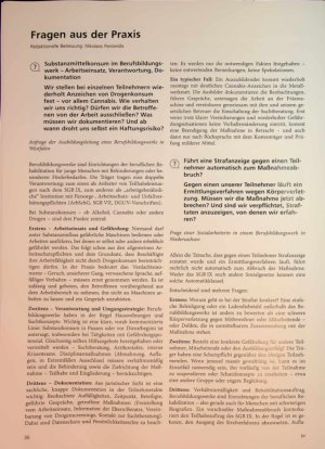 Vorschauseite 1: Fragen aus der Praxis Substanzmittelkonsum im Berufsbildungs werk - Arbeitseinsatz, Verantwortung, Do kumentation