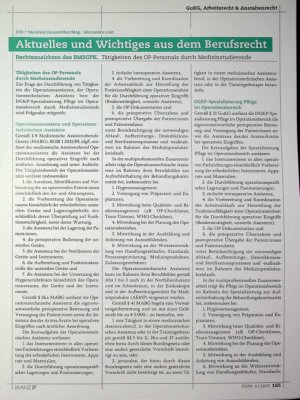 Vorschauseite 1: Aktuelles und Wichtiges aus dem Berufsrecht