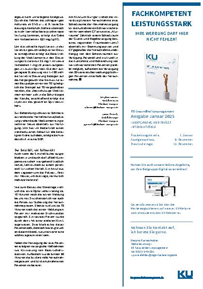 Vorschauseite 4: Medizinische Herausforderungen im Krisenfall: Klinikum Stuttgart bereitet sich zusammen mit der Polizei auf MANV vor.