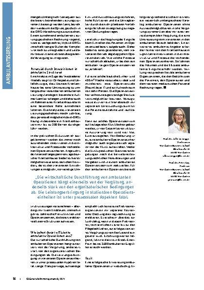 Vorschauseite 3: Strategische Umsetzung der Ambulantisierung in deutschen Krankenhäusern