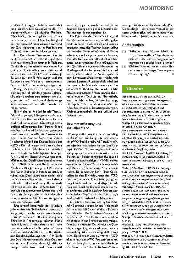 Vorschauseite 3: Peer Counseling mit (Langzeit-)arbeitslosen Menschen. Neues innovatives Projekt des AWO Bezirksverbandes Potsdam e.V.