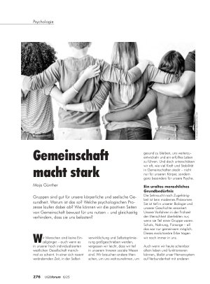 Vorschauseite 1: Gemeinschaft macht stark