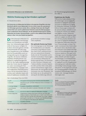 Vorschauseite 1: Welche Dosierung ist bei Kindern optimal?