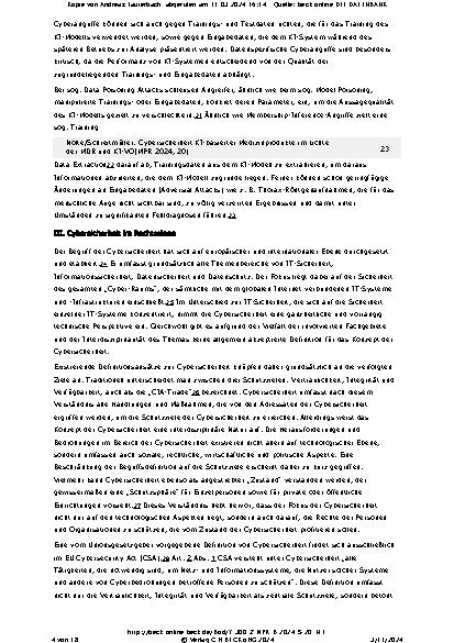 Vorschauseite 4: Cybersicherheit KI-basierter Medizinprodukte im Lichte der MDR und KI-VO