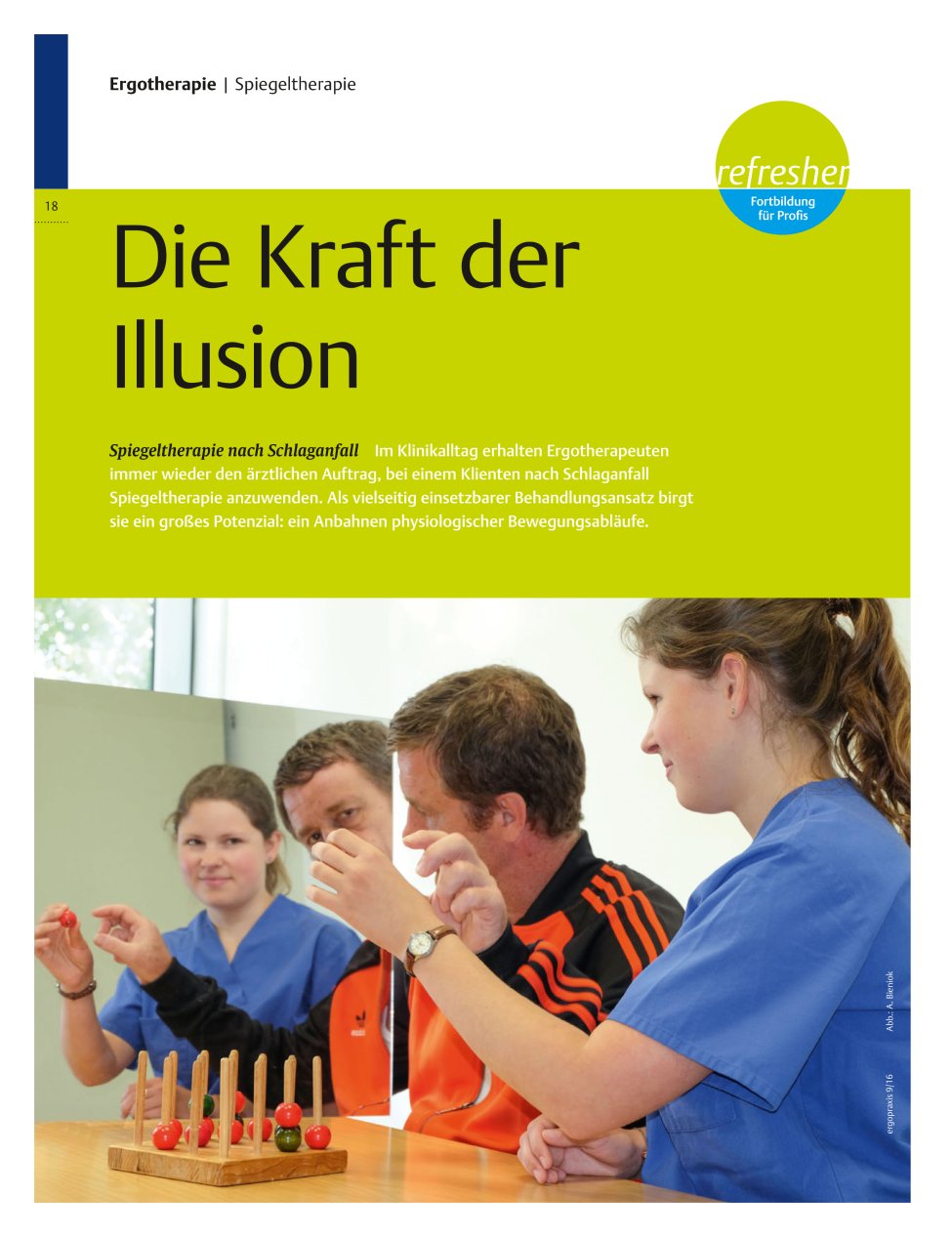 Vorschauseite 1: Spiegeltherapie nach Schlaganfall ? Die Kraft der Illusion