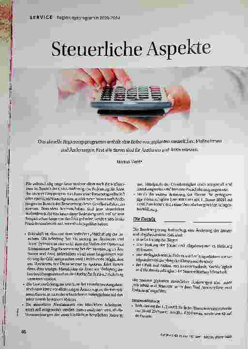 Vorschauseite 1: Steuerliche Aspekte