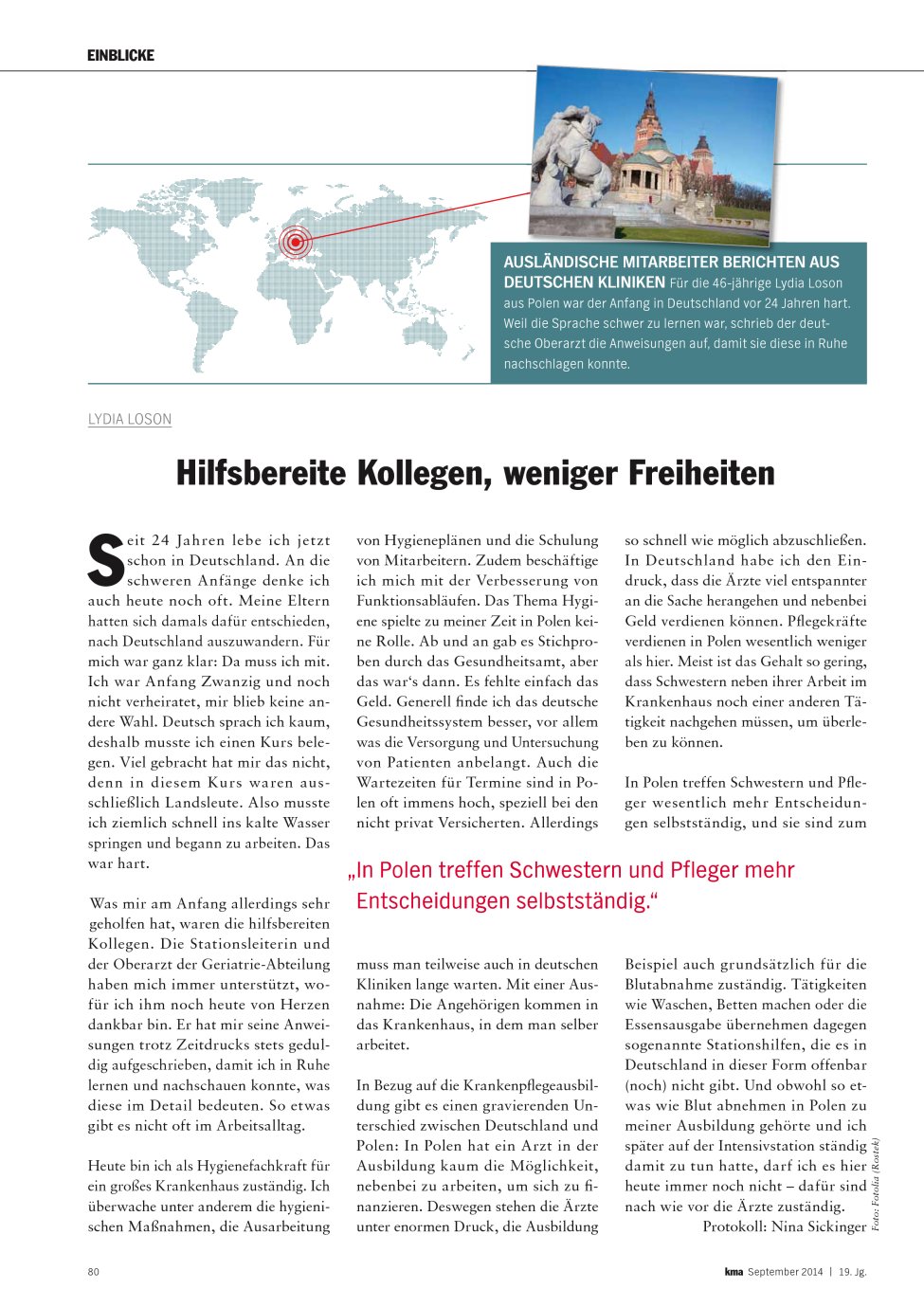 Vorschauseite 1: Hilfsbereite Kollegen, weniger Freiheiten
