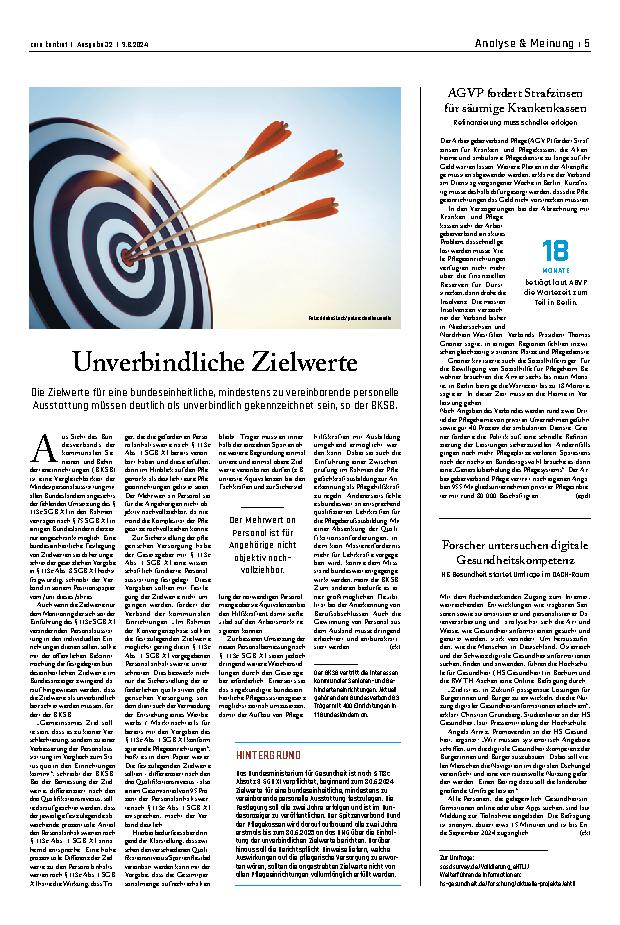 Vorschauseite 1: Unverbindliche Zielwerte