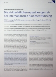Vorschauseite 1: Die zivilrechtlichen Auswirkungen einer internationalen Kindesentführung