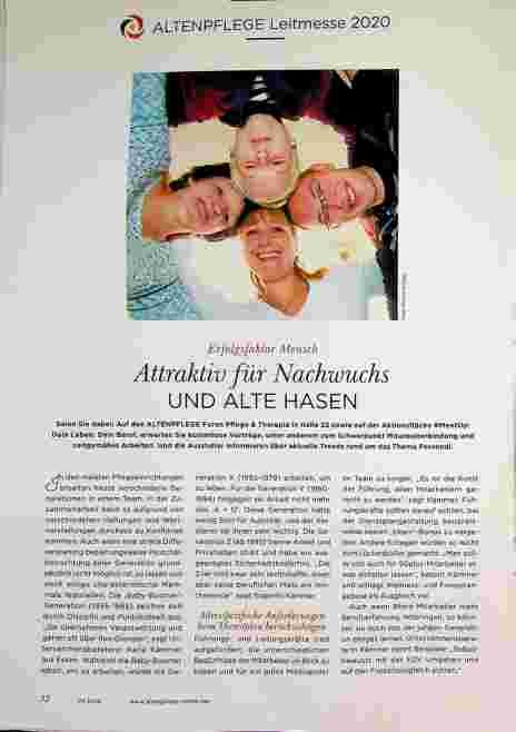 Vorschauseite 1: Erfolgsfaktor Mensch Attraktiv für Nachwuchs UND ALTE HASEN