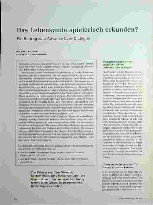 Vorschauseite 1: Das Lebensende spielerisch erkunden?