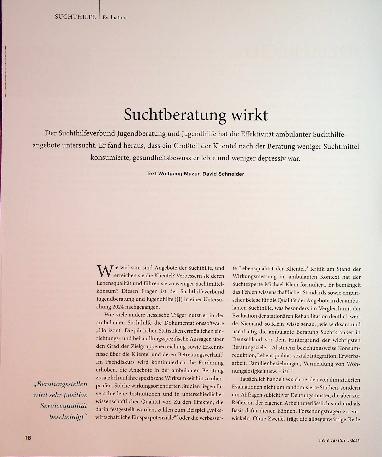 Vorschauseite 1: Suchtberatung wirkt