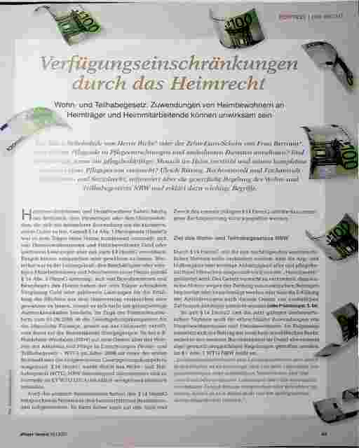 Vorschauseite 1: Verfügungseinschränkungen durch das Heimrecht